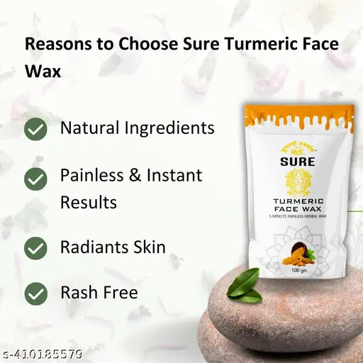 SURE Herbal 5 Minute Turmeric Face Hair Removal Powder