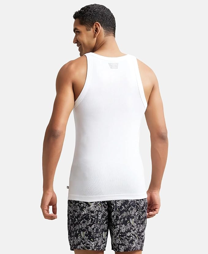 Jockey US26 Men's Super Combed Cotton Rib Square Neckline Vest