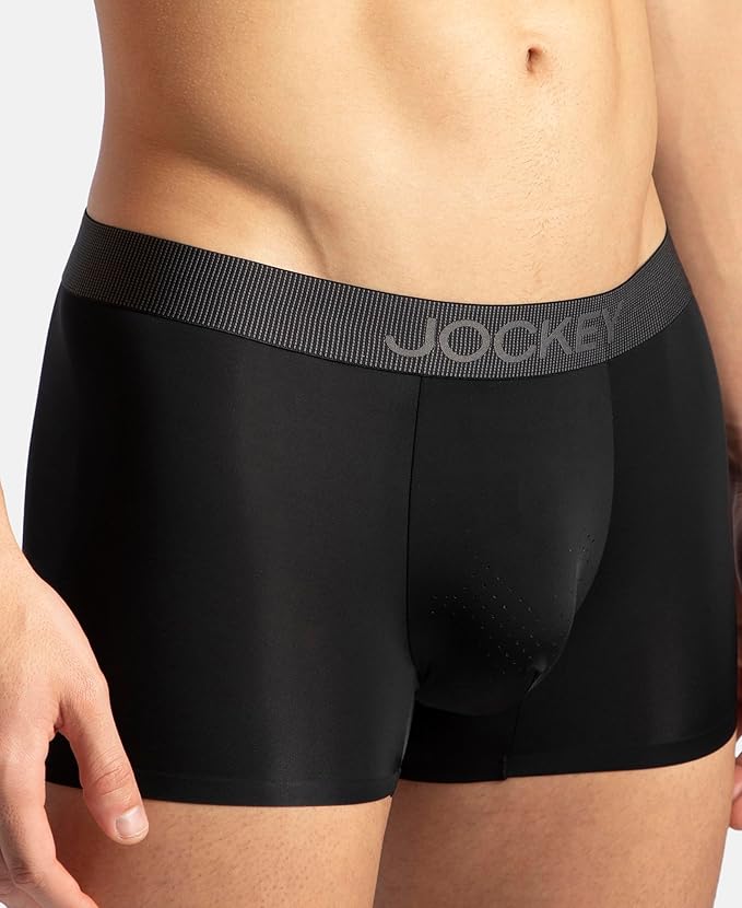 Jockey IC44 Men's Tactouch Microfiber Elastane Stretch Seamfree Bonded Solid Trunk with Internal Breathable Mesh