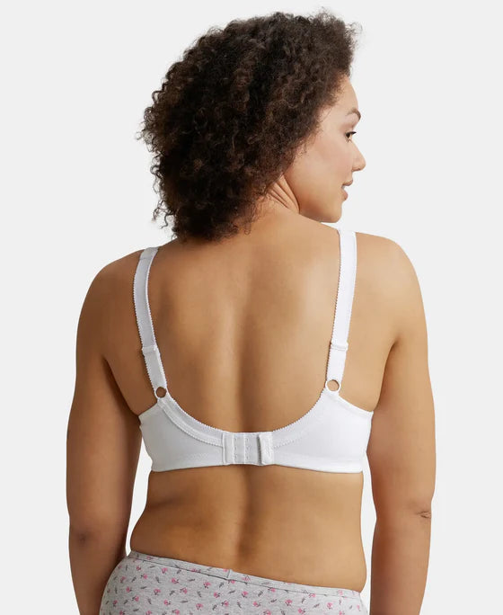 Jockey ES24X Plus Size Bra | Wirefree | Non Padded | Full Coverage with Plush Lining Cup| Super Combed Cotton Elastane Fabric