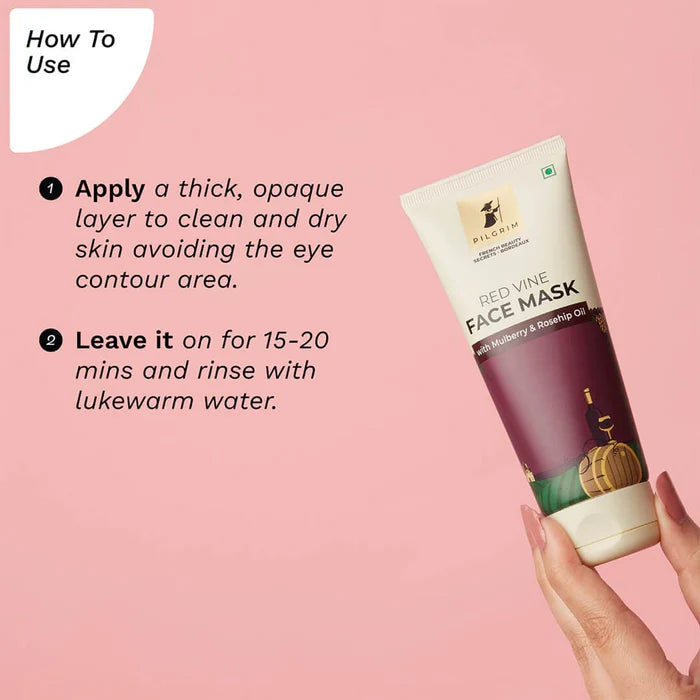 Pilgrim Red Vine Face Mask with Mulberry & Rosehip Oil