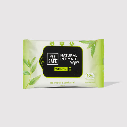 Pee Safe Natural Intimate Wipes For Women (10N)