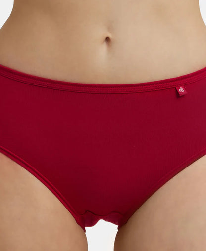 High Coverage Super Combed Cotton Mid Waist Hipster with Concealed Waistband and StayFresh Treatment 1406 (Pack of 3_Colors & Prints May Vary)