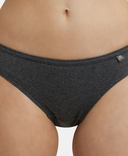 Medium Coverage Super Combed Cotton Mid Waist Bikini 1410 (Pack of 3_Colors & Prints May Vary)