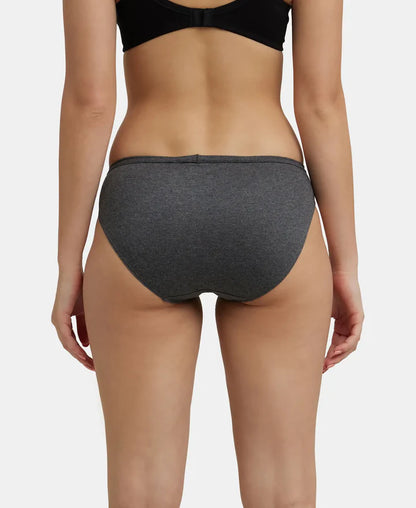 Medium Coverage Super Combed Cotton Mid Waist Bikini 1410 (Pack of 3_Colors & Prints May Vary)