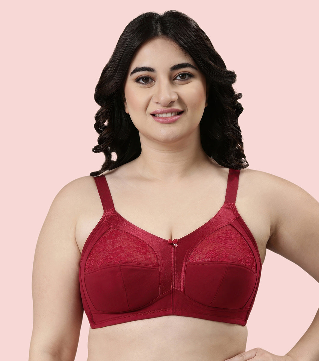 Enamor Innovations Fabcool M-Frame Side Shaper Panel Women's Cotton Everyday Bra - Non Padded, Wirefree, Full Coverage - A014(Available in Plus Sizes)