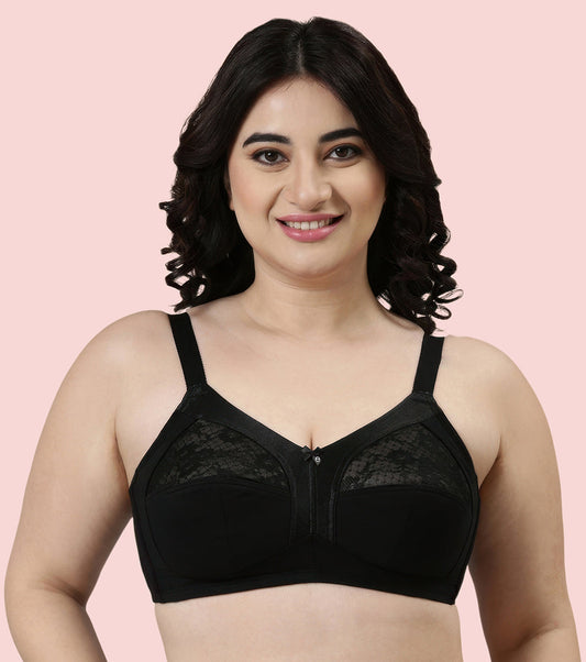 Enamor Innovations Fabcool M-Frame Side Shaper Panel Women's Cotton Everyday Bra - Non Padded, Wirefree, Full Coverage - A014(Available in Plus Sizes)
