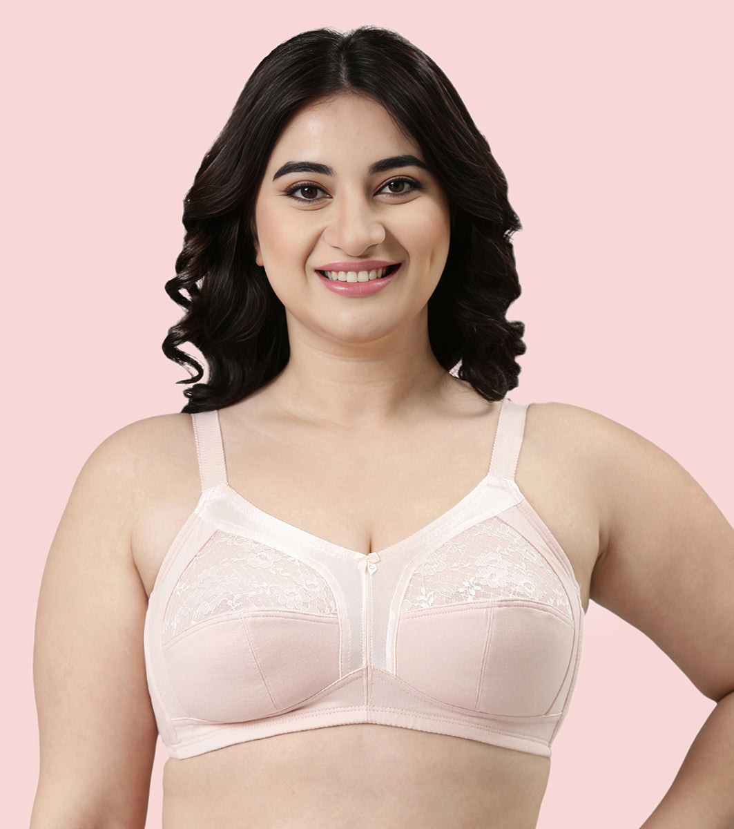 Enamor Innovations Fabcool M-Frame Side Shaper Panel Women's Cotton Everyday Bra - Non Padded, Wirefree, Full Coverage - A014(Available in Plus Sizes)