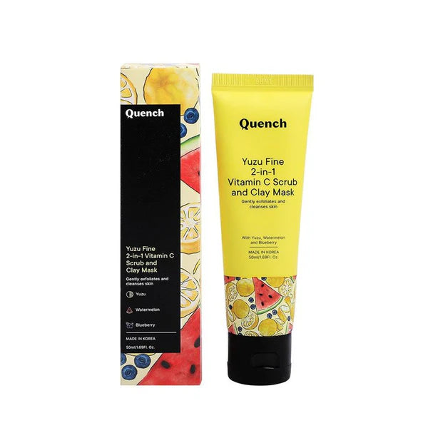 Quench 2-in-1 Scrub and Clay Mask With Yuzu Vitamin C - 50 ML