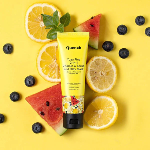 Quench 2-in-1 Scrub and Clay Mask With Yuzu Vitamin C - 50 ML