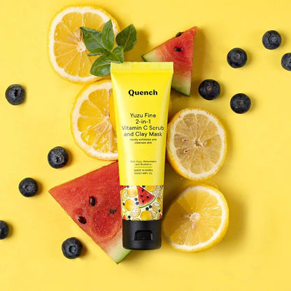 Quench 2-in-1 Scrub and Clay Mask With Yuzu Vitamin C - 50 ML