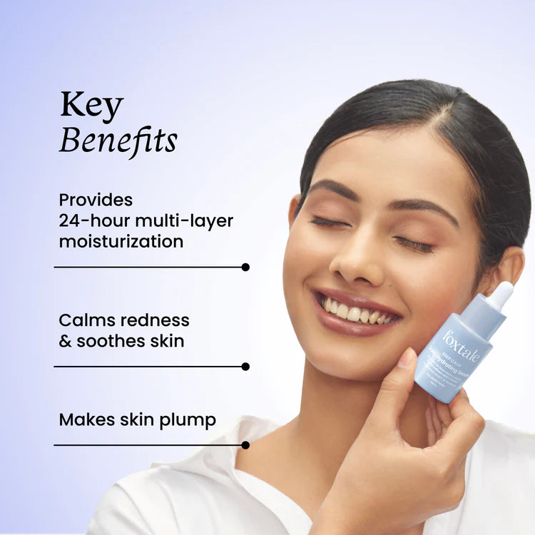 Foxtale Hydrating Hyaluronic Acid Serum Makes skin plumper and brighter by 75% instantly | 30 ml