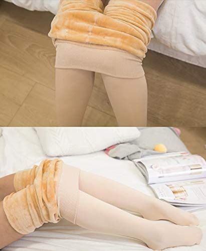 Women Skinny Fit Mid Rise Winter Fleece Warm Thermal Leggings Tights Pants