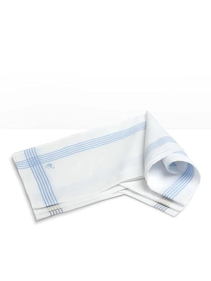 Jockey Cotton Men White Casual Style Handkerchief With Coloured Border (Pack Of 3)_HK02_White