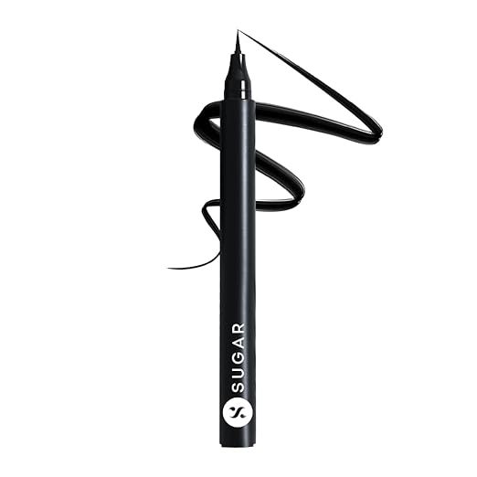 SUGAR Cosmetics Wingman Waterproof Matte Finish Microliner | Liquid Eyeliner | Flexi-Tip Applicator | Pen Eyeliner | Lasts Upto 12 Hrs | Smudgeproof & Transferproof | 1.6ml