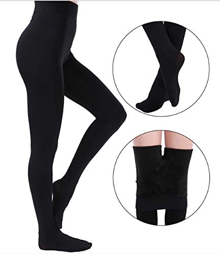 Women Skinny Fit Mid Rise Winter Fleece Warm Thermal Leggings Tights Pants
