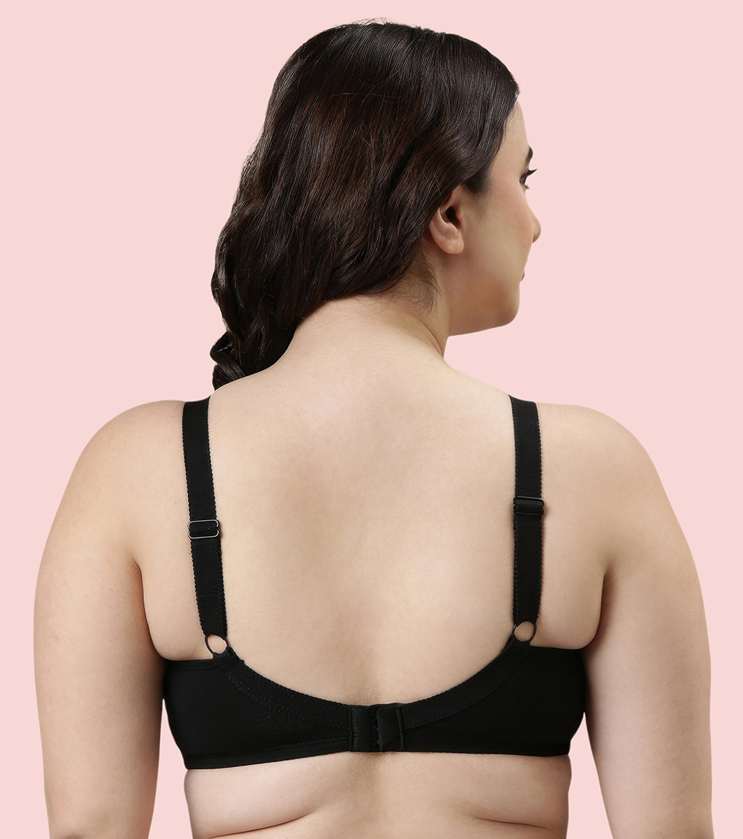 Enamor Innovations Fabcool M-Frame Side Shaper Panel Women's Cotton Everyday Bra - Non Padded, Wirefree, Full Coverage - A014(Available in Plus Sizes)
