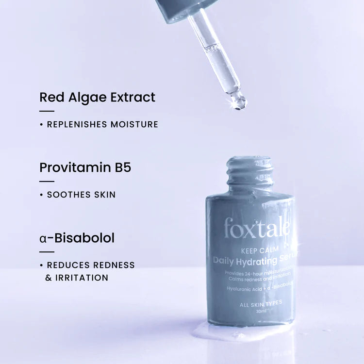 Foxtale Hydrating Hyaluronic Acid Serum Makes skin plumper and brighter by 75% instantly | 30 ml