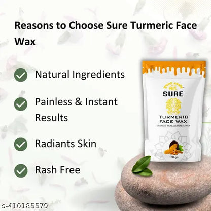 SURE Herbal 5 Minute Turmeric Face Hair Removal Powder