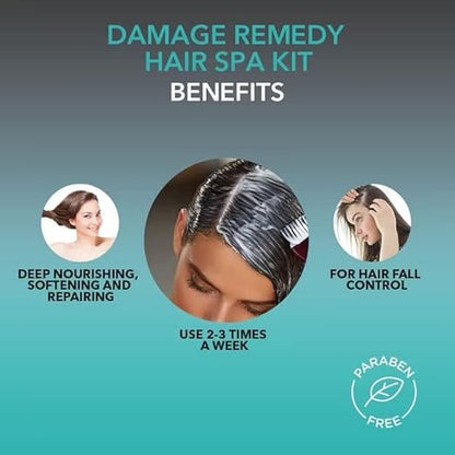 O3+ Hair Spa Kit Infused with Argan Oil, Rosemary & Oats for Fall Control, Deep Nourishing & Repairing  Shampoo  Hair Mask  Hair Serum