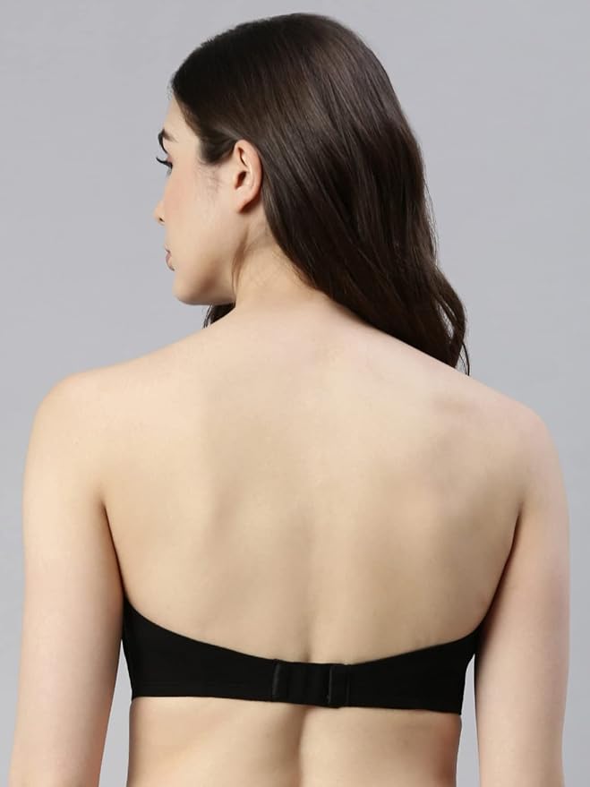 Enamor Strapless and Multiway Styling Women's Everyday Cotton Tube Bra - Perfect Shaping, Non-Padded, Wirefree, High-Coverage - A019