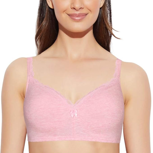 Enamor Smoothening Women's Cotton Everyday Balconette T-Shirt Bra - All Day Comfort, Full Support, Padded, Wirefree, Medium-Coverage - A017