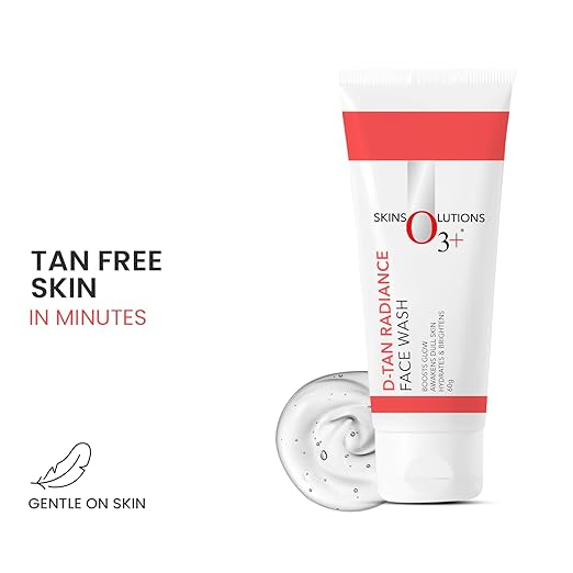 O3+ D-Tan Radiance Face Wash 60g With Vitamin C for Glowing Skin and Deep Cleansing | Detan Face Wash for TAN Removal, All Skin Types
