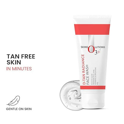 O3+ D-Tan Radiance Face Wash 60g With Vitamin C for Glowing Skin and Deep Cleansing | Detan Face Wash for TAN Removal, All Skin Types