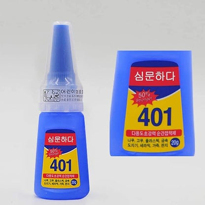 Nail Glue - Super Glue Stronger For Artificial Or Fake Nails,Nail Art 20g - Bottle 401 Rapid Fix Handmade Adhesive Quick Dry