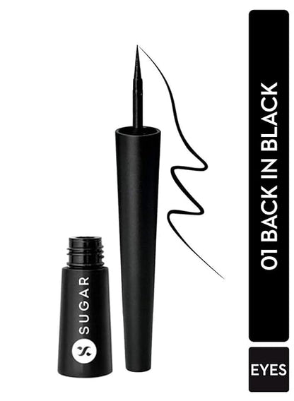 SUGAR Cosmetics Gloss Boss 24Hr Glossy Eyeliner Gel With Brush | Smudeproof & Waterproof