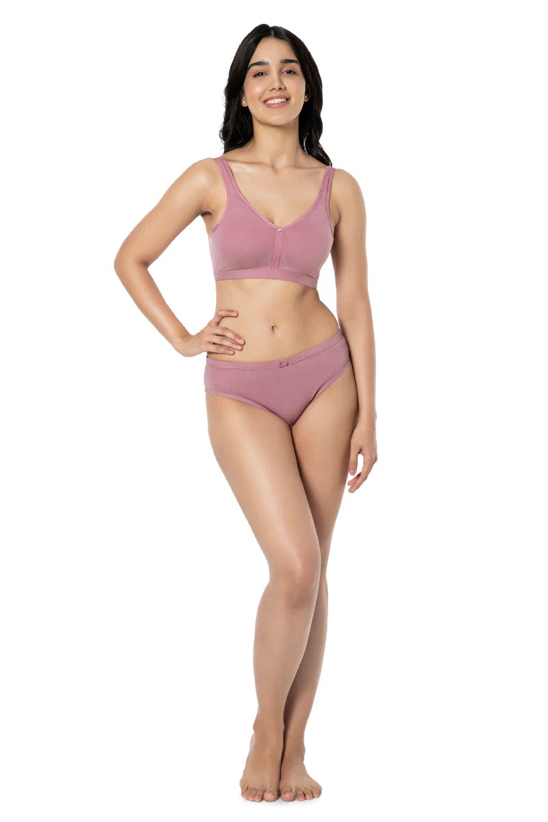 Amante  Cotton Chic Support Solid Non Padded Non-Wired Bra  93101