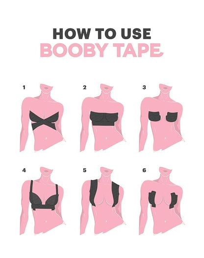 BoobTape for Women Breast Lift Tape for Strapless Dress Nipple Tape, Multipurpose Body Tape for Breast Push Up Booby Tape