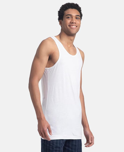 Jockey LM04 Men's Bamboo and Tencel Modal Blend Sleeveless Vest with Extended Length