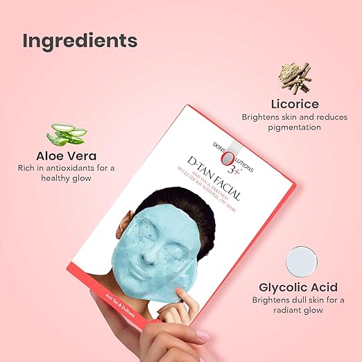 O3+ D-TAN Facial Kit for TAN Removal & Skin lightening 45g | Detan Facial Kit for TAN Removal