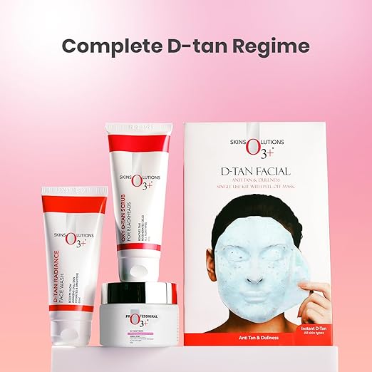 O3+ D-Tan Radiance Face Wash 60g With Vitamin C for Glowing Skin and Deep Cleansing | Detan Face Wash for TAN Removal, All Skin Types