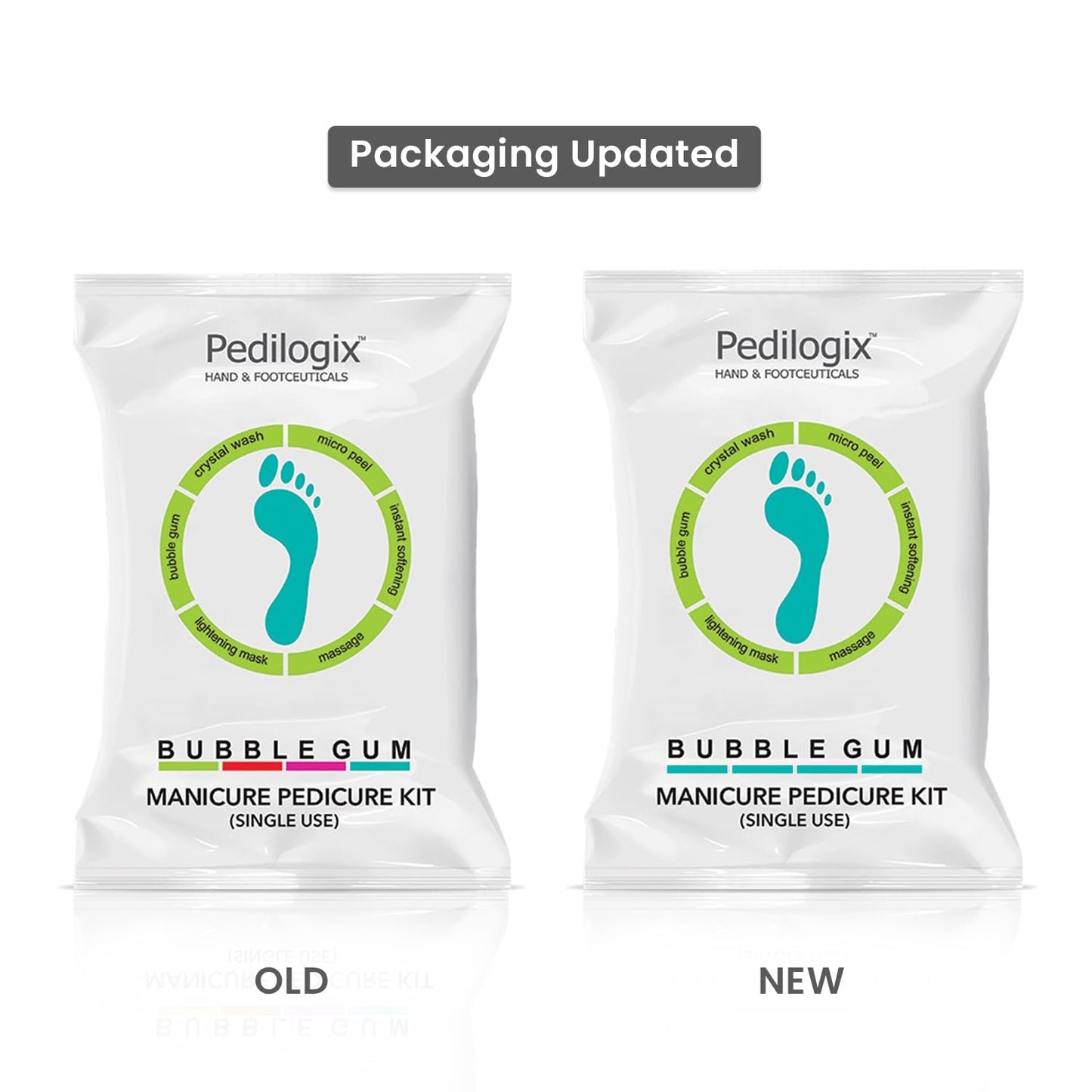 O3+ Pedilogix Bubblegum Manicure Pedicure Kit for Hand and Feet Lightening, Softening and Massage (1 Pc, 55 g 10ML)