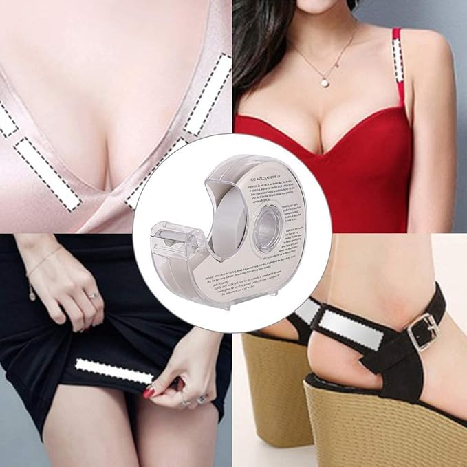 Lingerie Tape Double Sided Fashion Tape for Bra/Lingerie/Dresses/Clothing for Skin With Dispenser