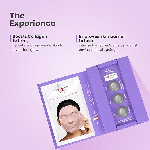 O3+ Anti Ageing Facial kit Brightening & Finelines Reducer With Peel off Mask 45gm