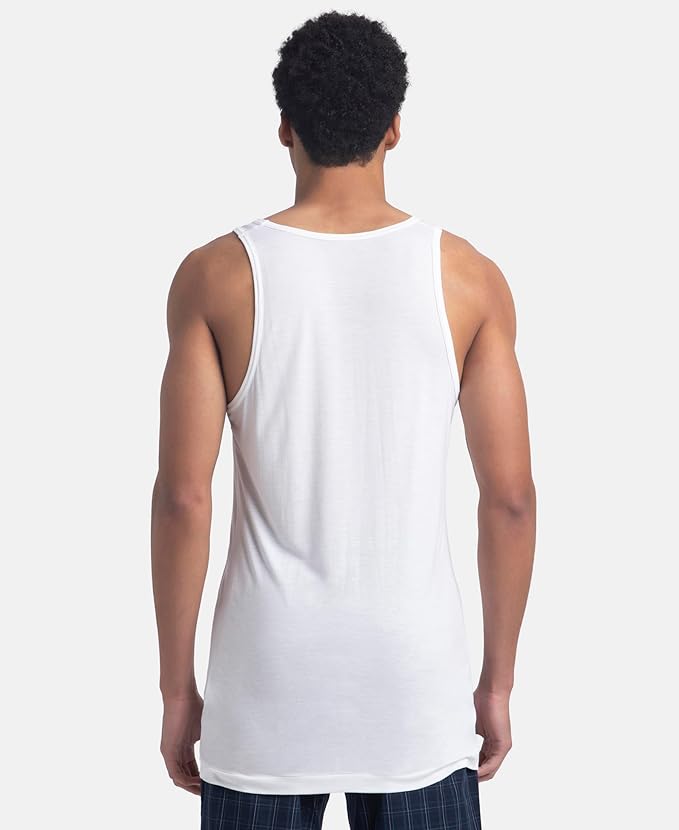 Jockey LM04 Men's Bamboo and Tencel Modal Blend Sleeveless Vest with Extended Length