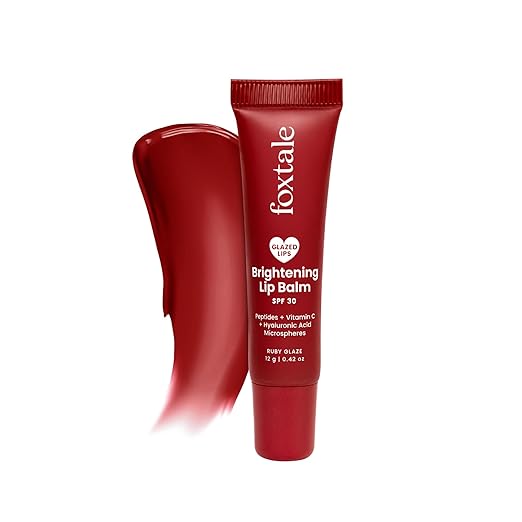 Foxtale SPF 30 Brightening Lip Balm for Dark Lips with Peptides & Vitamin C | Brightens | Hydrates | Tinted Lip Balm