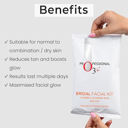 O3+ Bridal Facial Kit Vitamin C for Glowing Skin and Radiant Complexion Suitable for All Skin Types