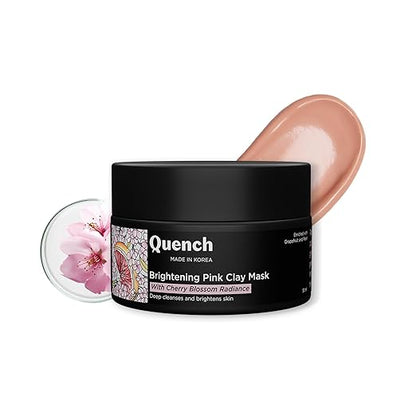 Quench Brightening Pink Clay Mask  Korean Clay Mask with Cherry Blossom & Kaolin Clay  Made in Korea (50ml)