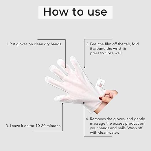 O3+ Pedi Bright Hand Gloves Cream Mask | Intensive Moisturising & Brightening Treatment for Soft, Nourished & Healthy-Looking Hands