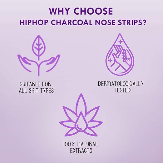 HipHop T-Zone Strips for Blackhead Removal With Activated Charcoal (6 Strips)