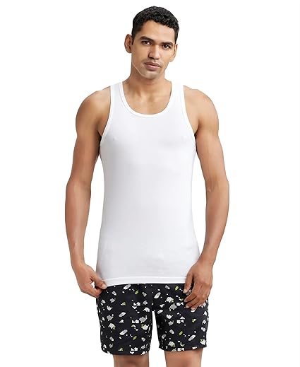 Jockey 8820 Men's Super Combed Cotton Round Neck Slim Fit Sleeveless Vest