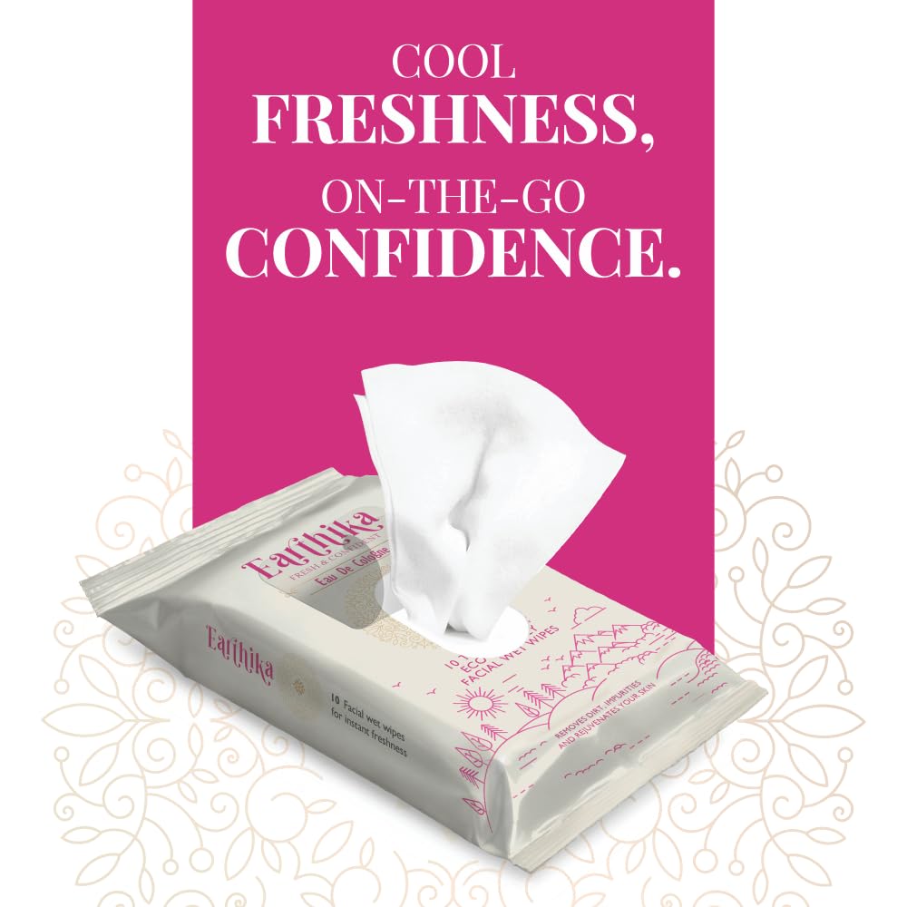 Earthika Thick & Soft Eco-Friendly Facial Wet Wipes (25 Wipes)