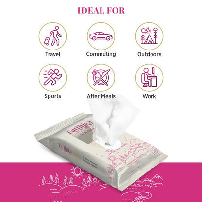 Earthika Thick & Soft Eco-Friendly Facial Wet Wipes (25 Wipes)