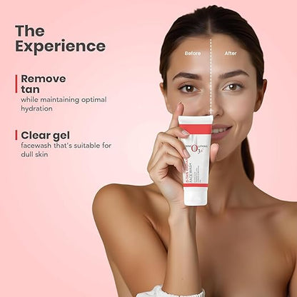 O3+ D-Tan Radiance Face Wash 60g With Vitamin C for Glowing Skin and Deep Cleansing | Detan Face Wash for TAN Removal, All Skin Types
