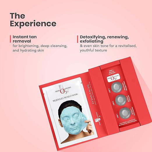 O3+ D-TAN Facial Kit for TAN Removal & Skin lightening 45g | Detan Facial Kit for TAN Removal