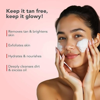 O3+ D-Tan Radiance Face Wash 60g With Vitamin C for Glowing Skin and Deep Cleansing | Detan Face Wash for TAN Removal, All Skin Types